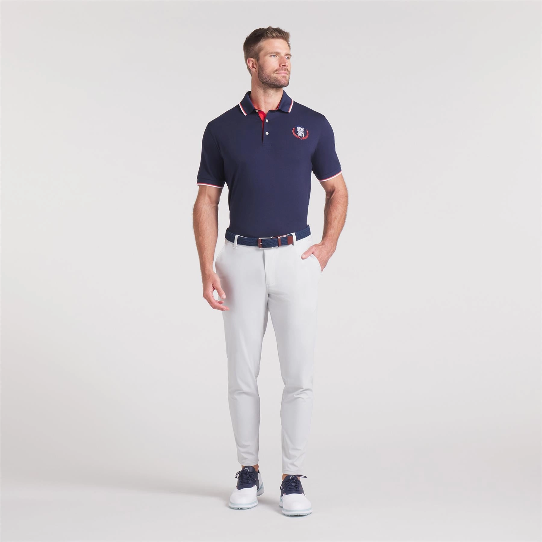 Modalon Queen City Polo Deep Navy/White Glow Puma Men's Sportswear