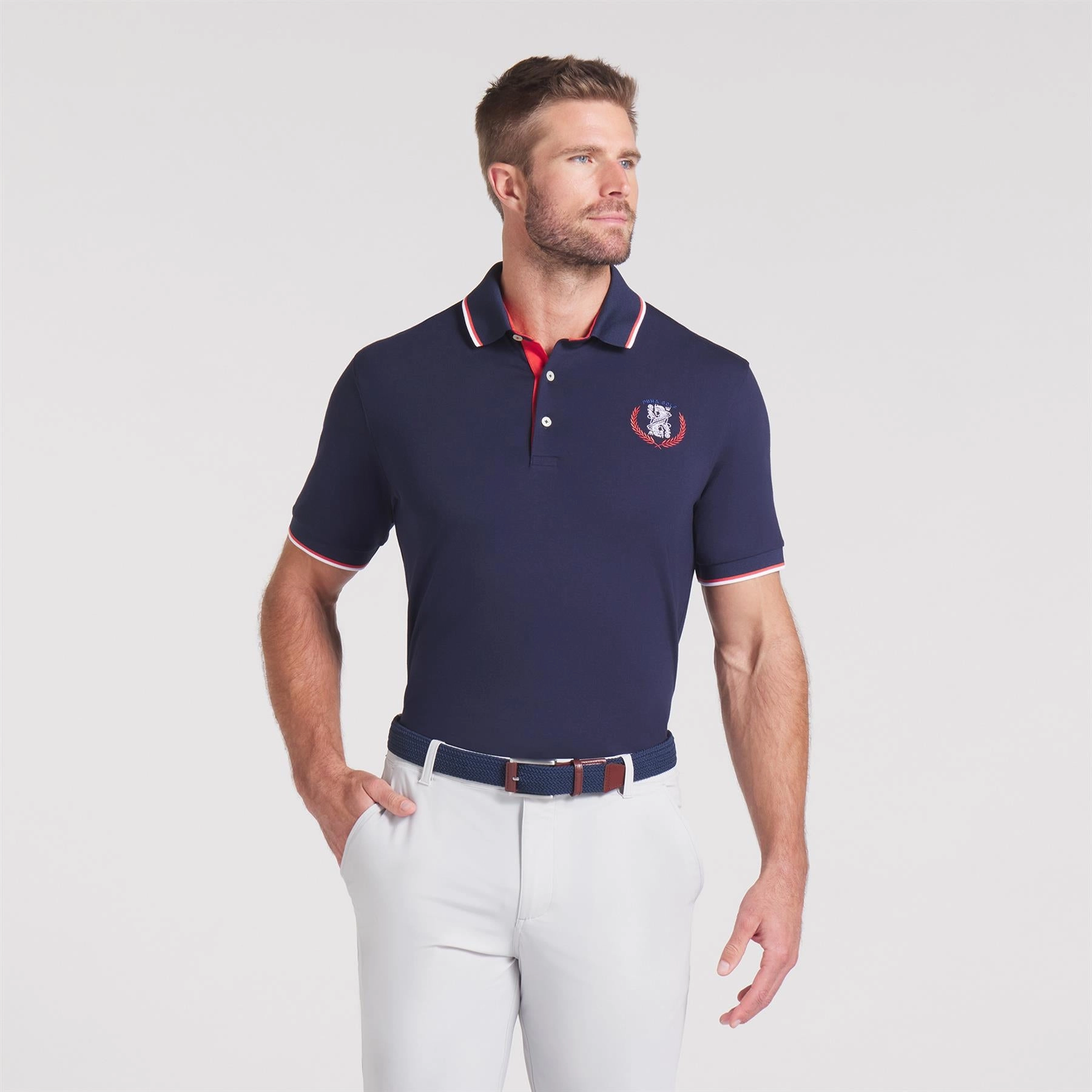 Modalon Queen City Polo Deep Navy/White Glow Puma men's athletic clothing