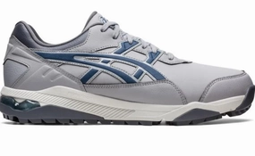 Stylish Sneakers On White Modern Kicks Asics Golf Gel Preshot Men's Golf Shoes Spikeless Grey Grand Shark Ride Smooth Textured Outsole Shoes