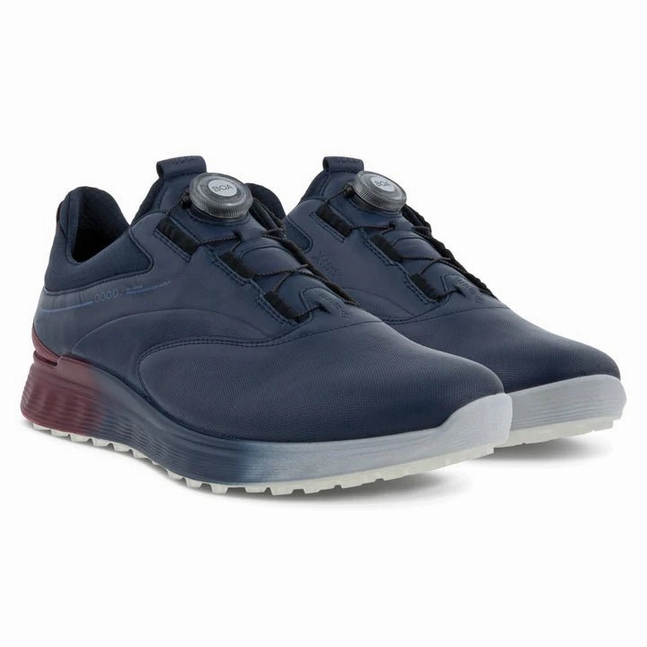 Seamless Upper Shoes, Slip-On Footwear Ecco S-Three Gore-Tex BOA Golf Shoes 102954