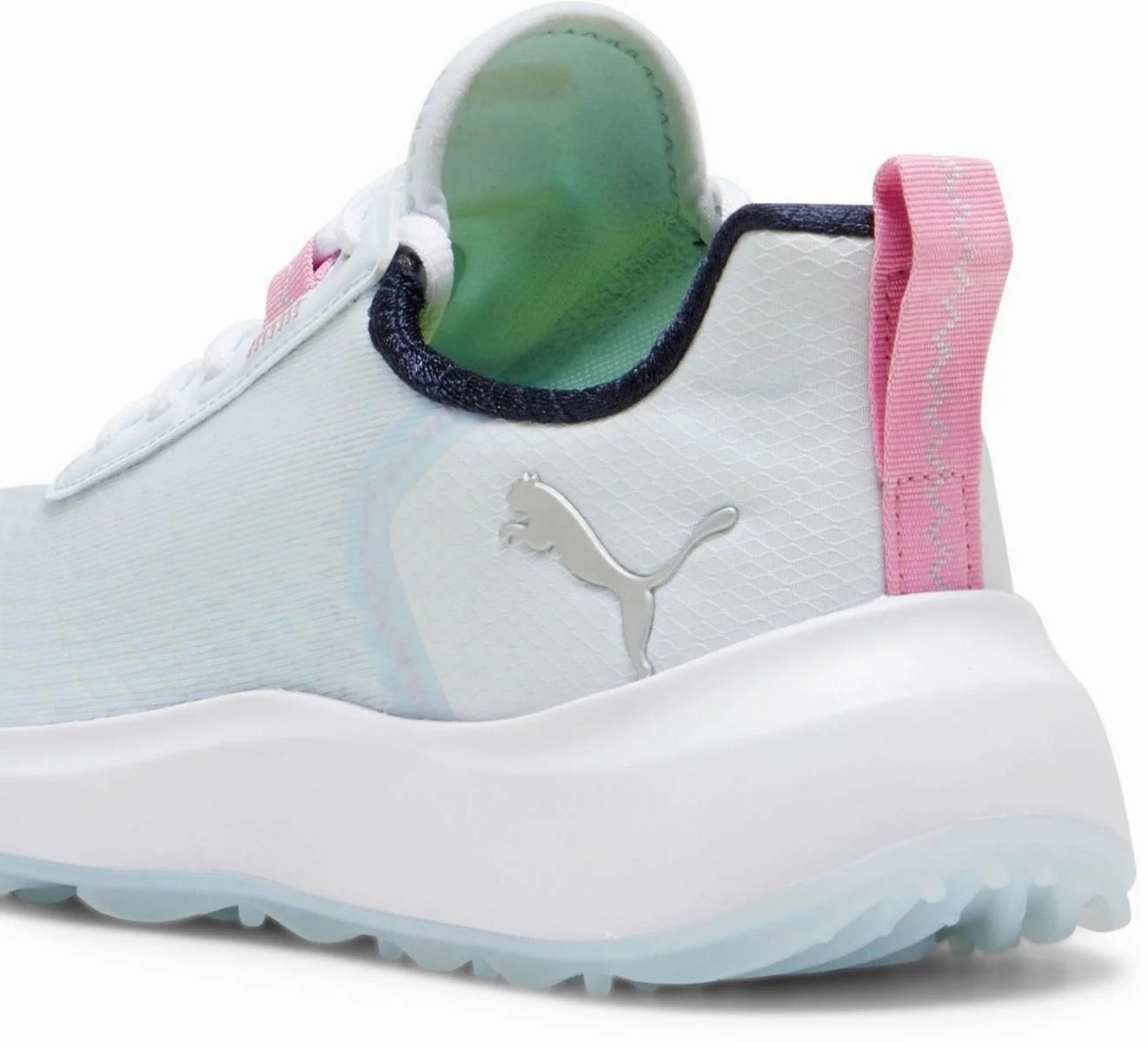 Retro-Inspired Sneakers New Puma Women's Fusion Crush Sport - Icy Blue Golf Shoes MSP$100