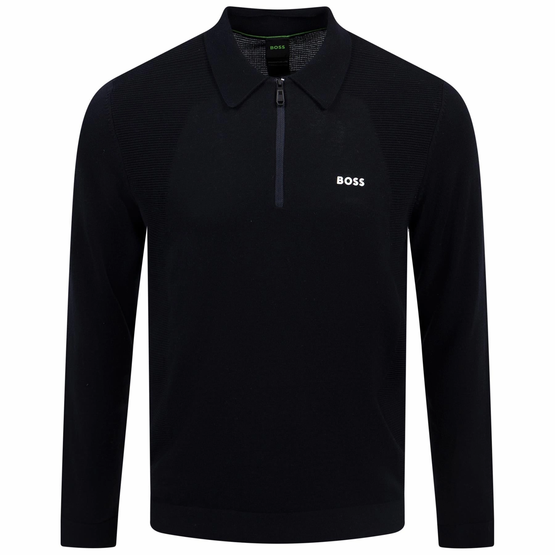 Momentum Lite LS Polo Dark Blue Boss men's fashion and office attire