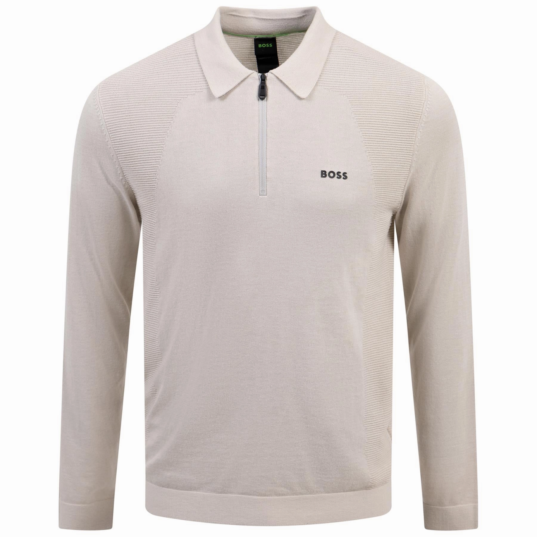 Momentum Lite LS Polo Open Beige Boss men's fashion and office attire