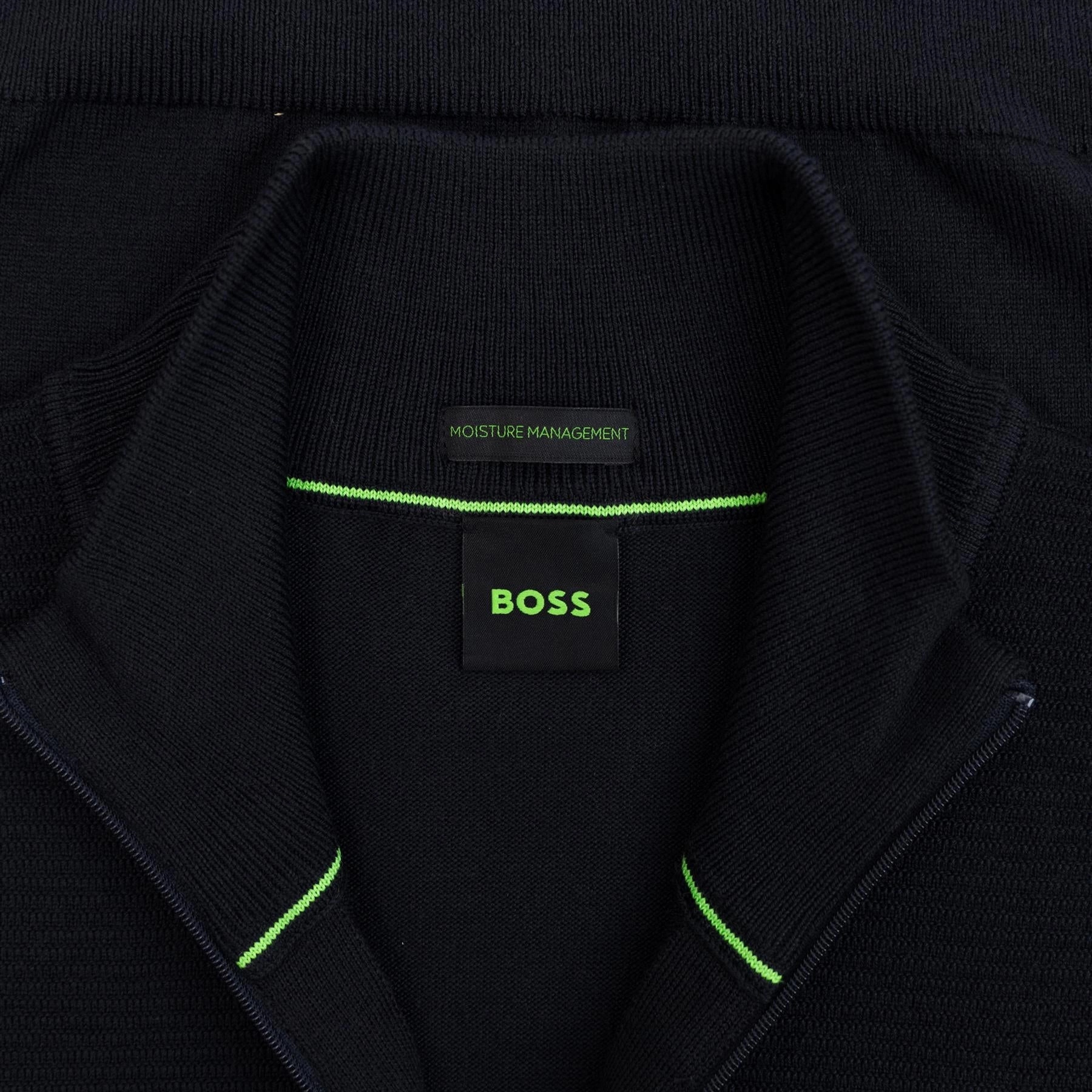 Momentum Quarter Zip Mid Layer Dark Blue Boss Men's Fashion