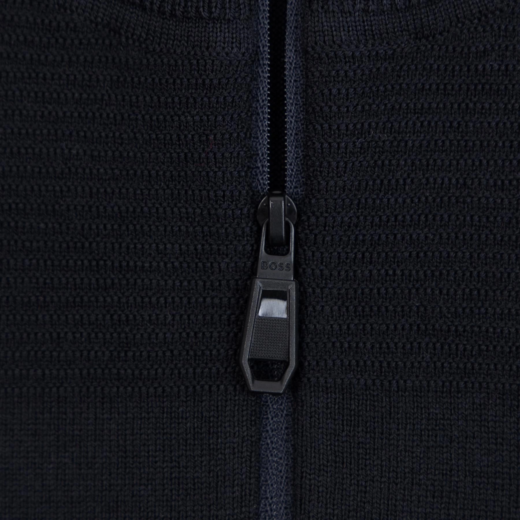 Momentum Quarter Zip Mid Layer Dark Blue Boss Men's Fashion