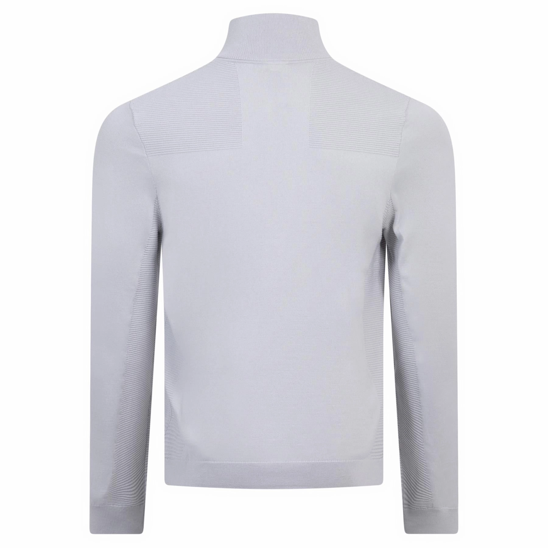 Momentum Quarter Zip Mid Layer Light Grey Boss Men's Fashion