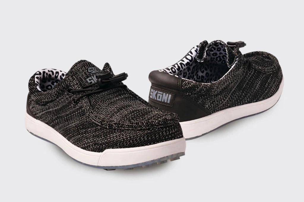 Premium Walking Shoes Move On New Skoni Women's Golf Shoes - Black Support Cushion Shoes