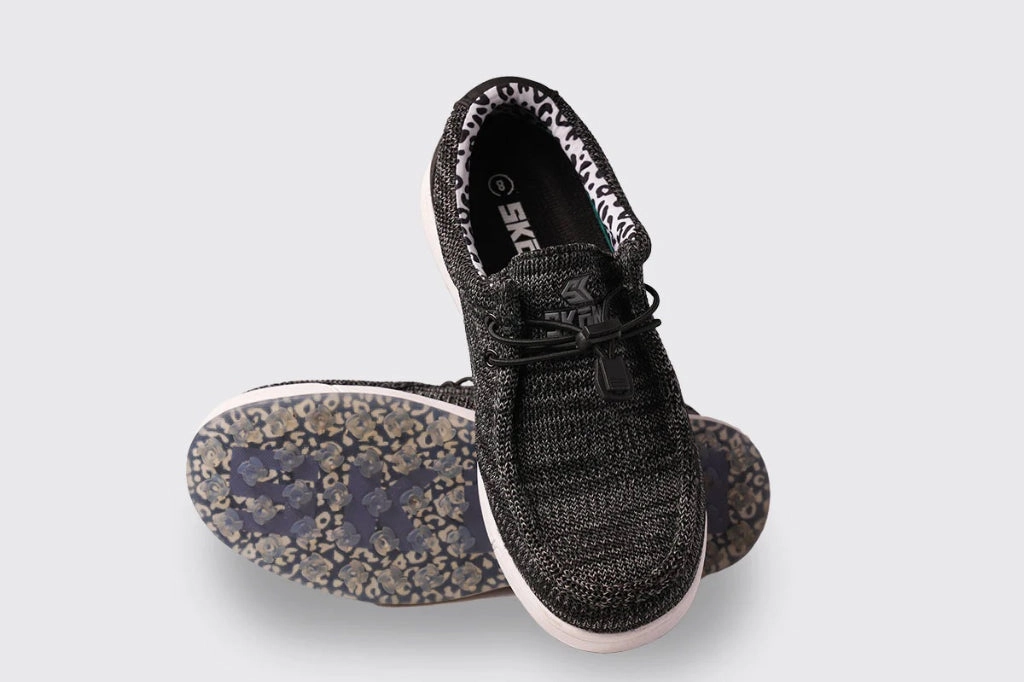 Seamless Design Shoes, Stretchable Shoes New Skoni Women's Golf Shoes - Black