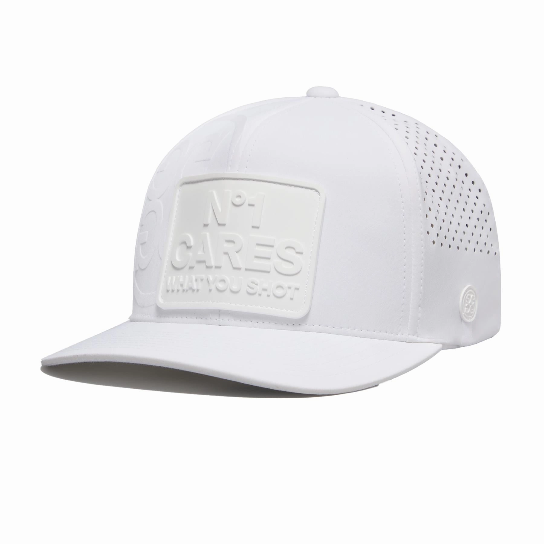 N1 Cares Patch Perforated Delta Snapback Hat Snow G/Fore men's golf fashion