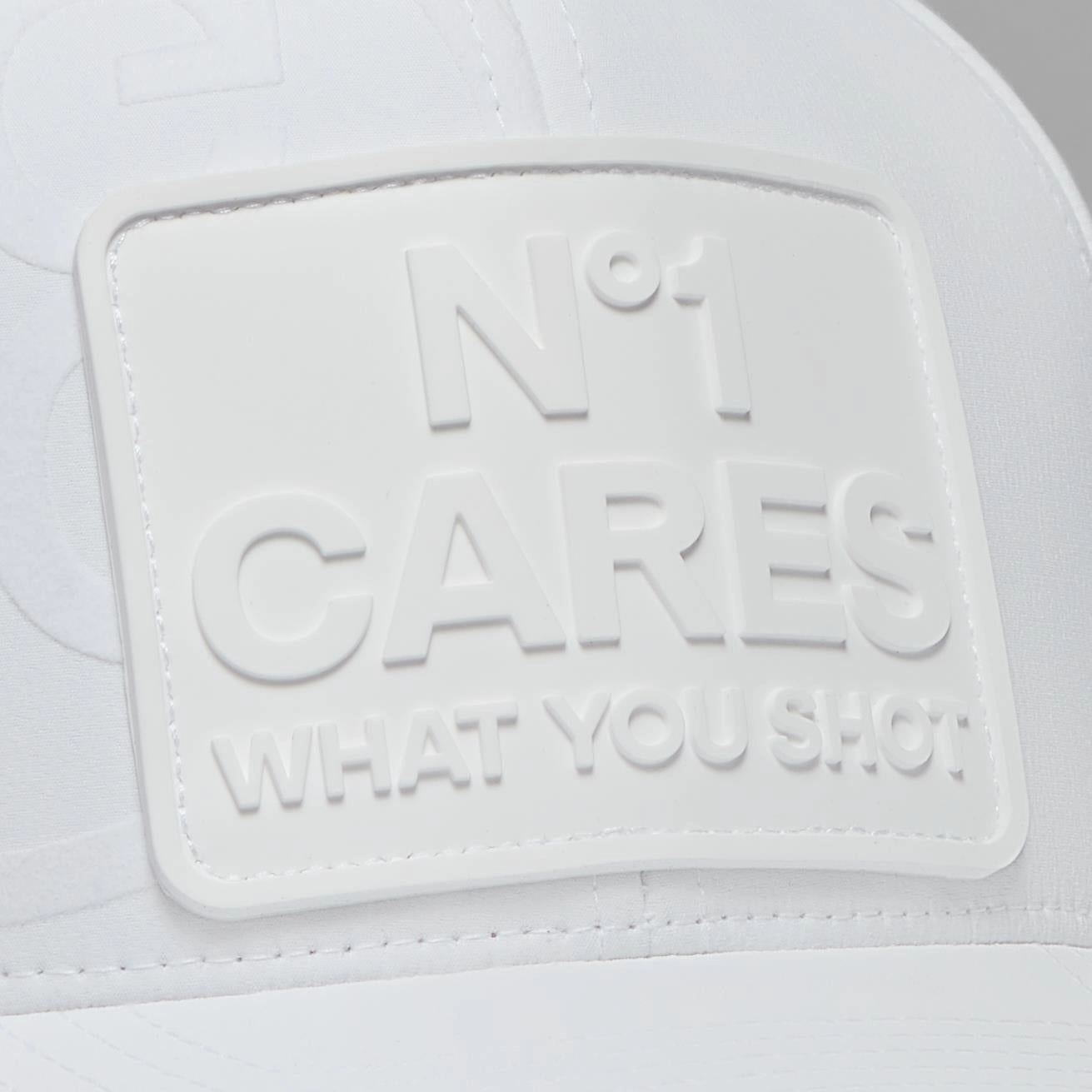 N1 Cares Patch Perforated Delta Snapback Hat Snow G/Fore Men's Fashion