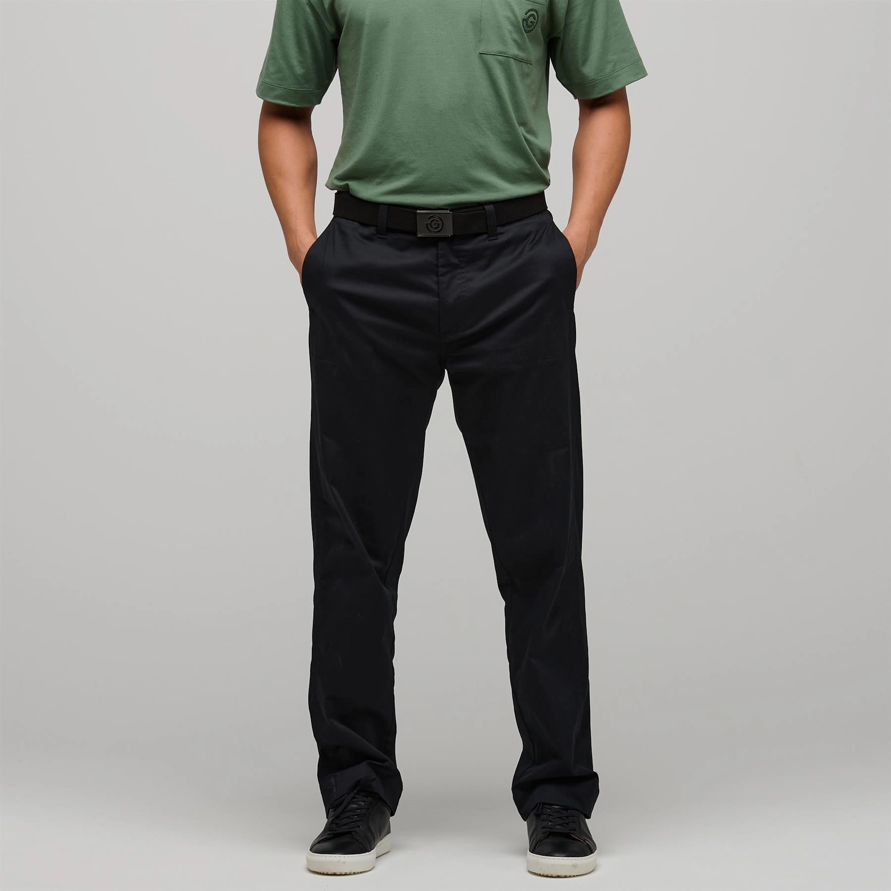 Nathan CONCEPT Golf Trousers Black Galvin Green Men's Apparel