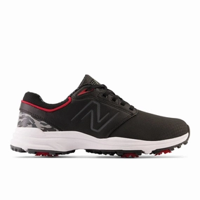New Balance Brighton Spiked Golf Shoes - Black/Red Classic men's spiked golf shoes