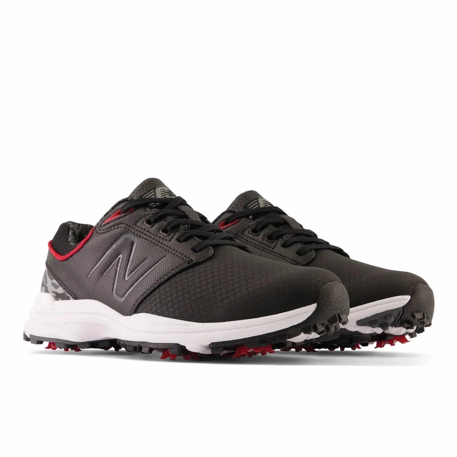 New Balance Brighton Spiked Golf Shoes - Black/Red Classic Men's Spiked Golf Shoes