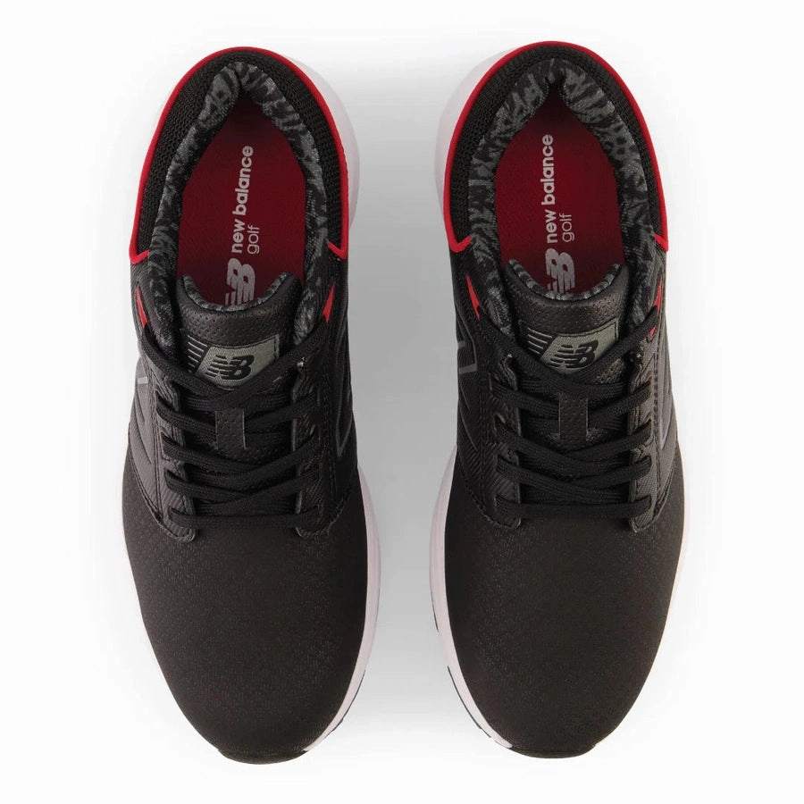 New Balance Brighton Spiked Golf Shoes - Black/Red Classic Men's Spiked Golf Shoes