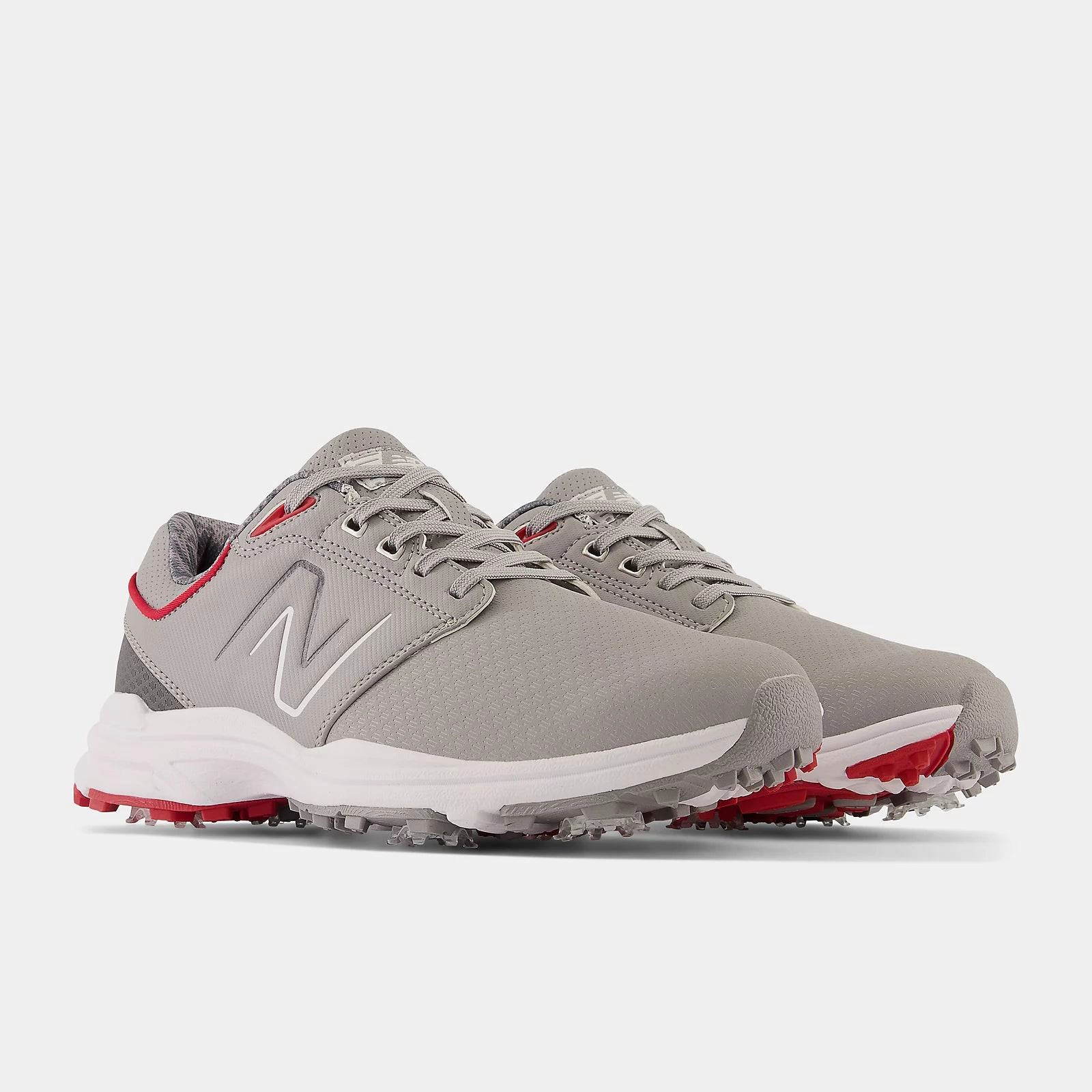 New Balance Mens Brighton Golf Shoe - GREY/ RED Men's Durable Golf Shoes