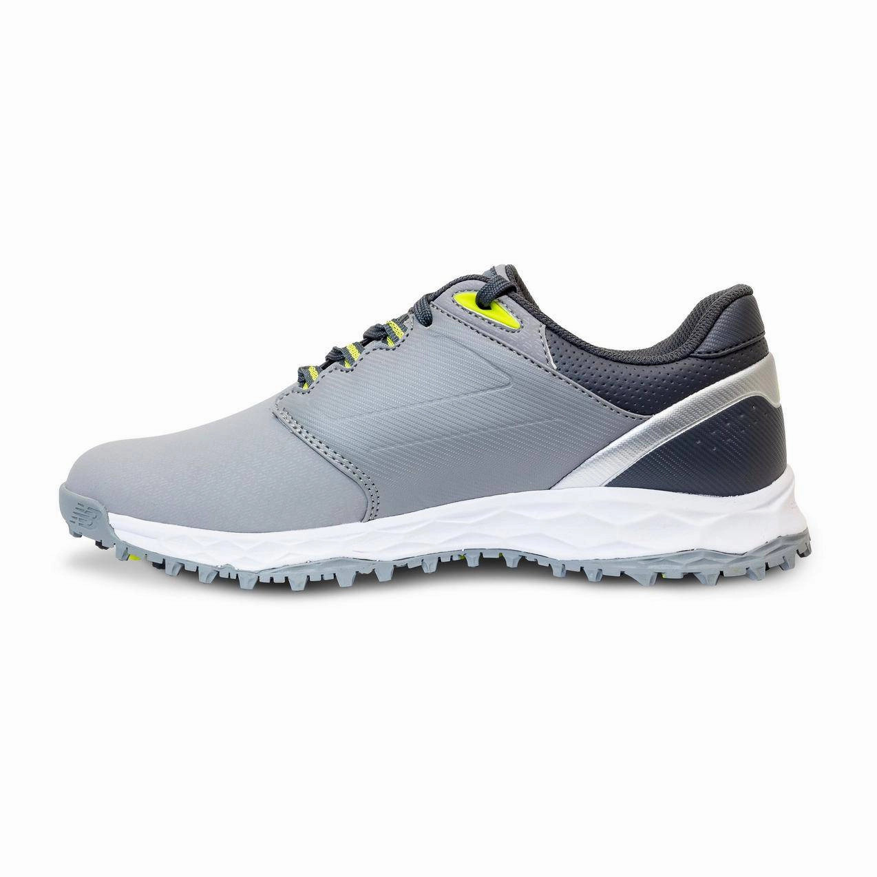 New Balance Mens Fresh Foam Elevate SL Golf Shoe - GREY / YELLOW Men's Durable Golf Shoes