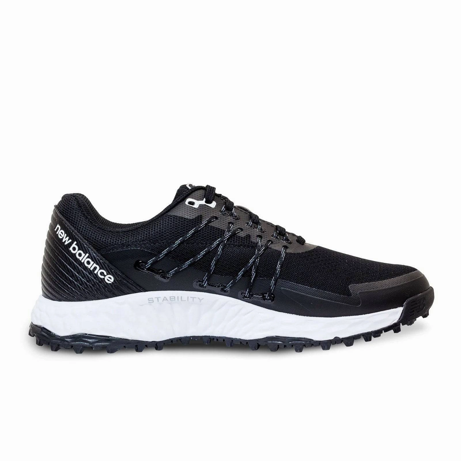 New Balance Mens Fresh Foam Pace SL Golf Shoe - BLACK / WHITE Mens durable golf shoe collection