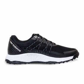 New Balance Mens Fresh Foam Pace SL Golf Shoe - BLACK / WHITE New Balance men's athletic golf shoes