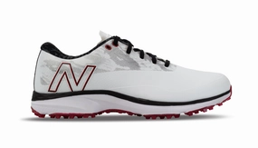 New Balance Mens Fresh Foam X Defender SL Golf Shoe - WHITE / RED / BLACK New Balance men's athletic golf shoes