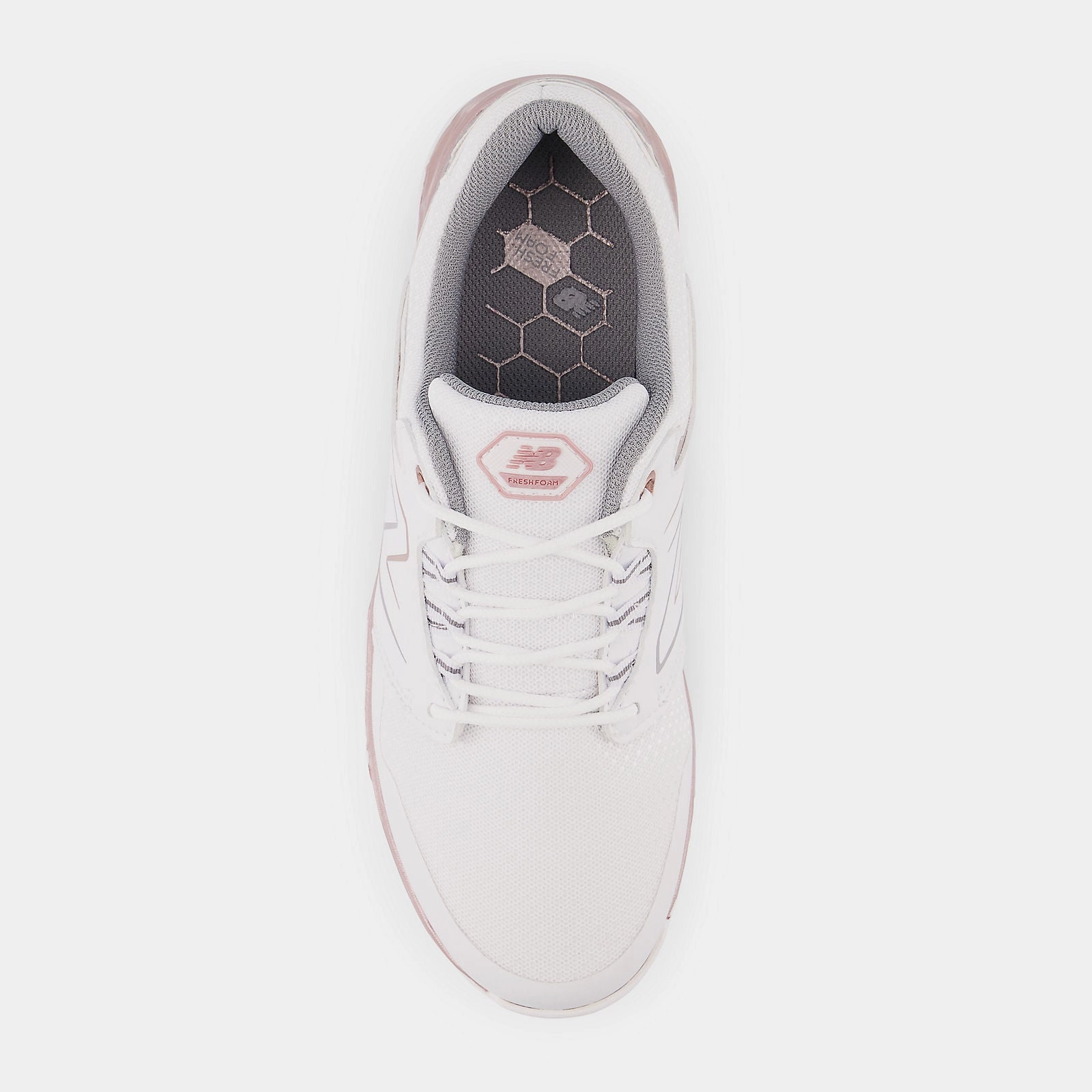 New Balance Womens Fresh Foam Links SL V2 Golf Shoe - WHITE / ROSE GOLD New Balance Men's Golf Shoes