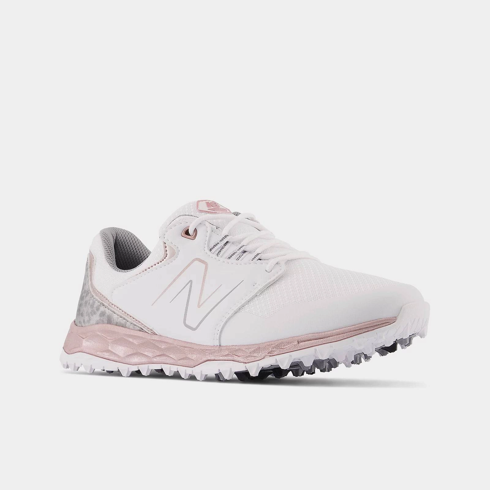 New Balance Womens Fresh Foam Links SL V2 Golf Shoe - WHITE / ROSE GOLD New Balance Men's Golf Shoes