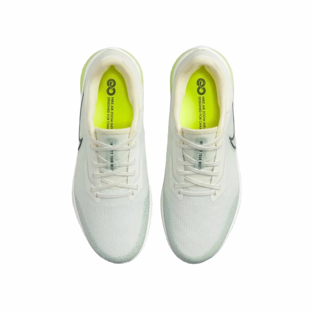 Nike Air Zoom Infinity Tour NEXT% Golf Shoe -  White/Green Classic Men's Spiked Golf Shoes