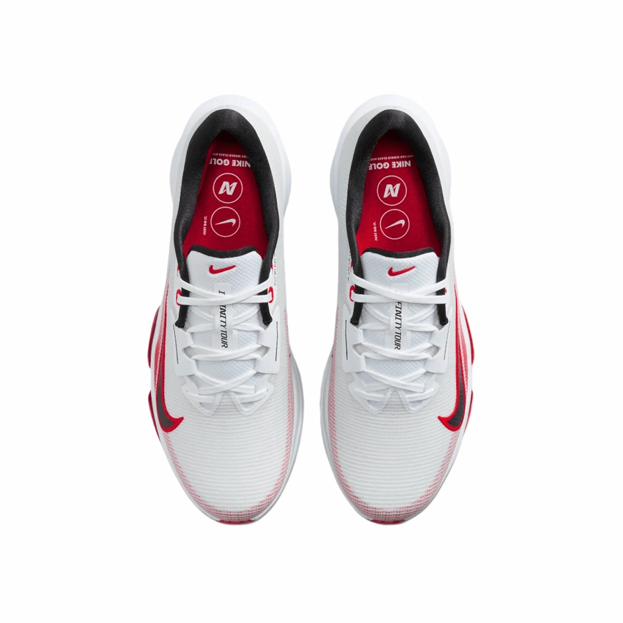 Nike Air Zoom Infinity Tour NXT 2 Spikeless Golf Shoe - White/Red Classic Men's Spiked Golf Shoes