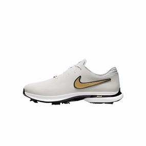 Nike Air Zoom Victory Tour 3 NRG Golf Shoes - White/Gold Classic men's spiked golf shoes