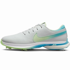 Nike Men's Air Zoom Victory Tour 3 Spiked Golf Shoe - Grey/Blue Classic men's spiked golf shoes