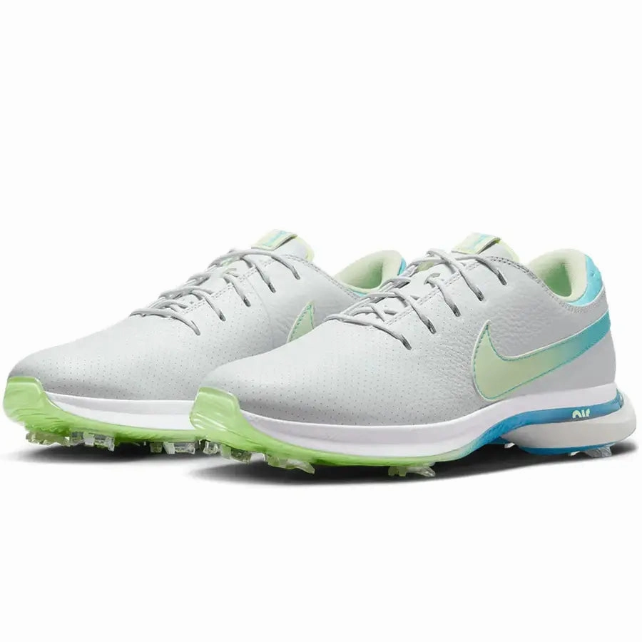 Nike Men's Air Zoom Victory Tour 3 Spiked Golf Shoe - Grey/Blue Classic Men's Spiked Golf Shoes