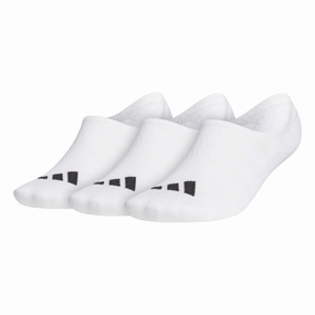 No Show Golf Socks 3 Pairs White Adidas men's athletic apparel