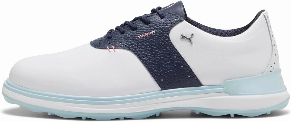 Padded Collar Shoes, Versatile Shoes Non-Slip Safety Shoes Cobra Puma Avant Golf shoes 379428 03 White Navy Sizes Street Style Shoes