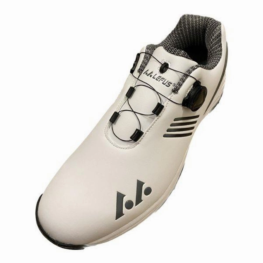 NS Sport Lefus Crank Boa White Grey Men's Spikeless Golf Shoes
