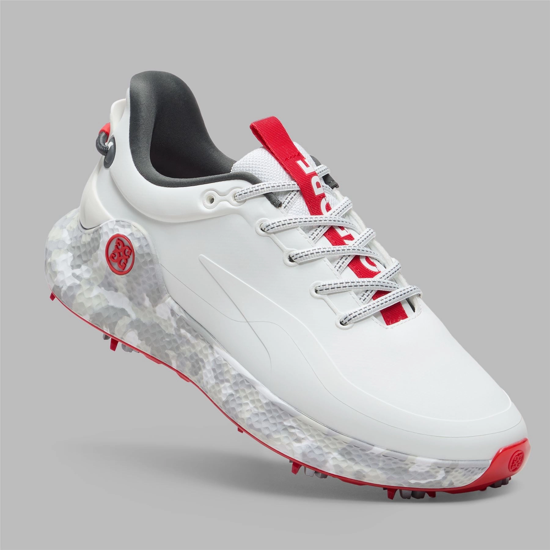 O2 G/LOCK Camo Mid Sole Golf Shoes Snow/Charcoal G/Fore Men's Fashion
