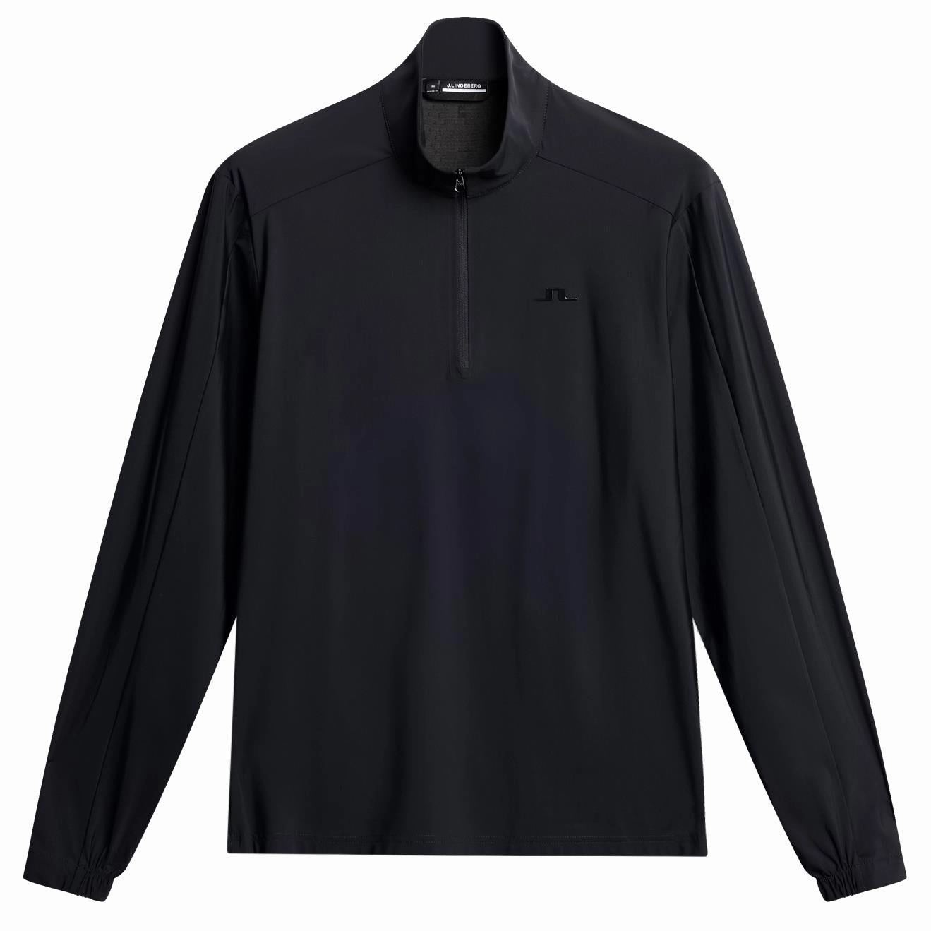 Ollie Tech Quarter Zip Mid Layer Black J.Lindeberg Golfwear for Men