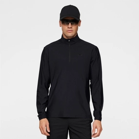 Ollie Tech Quarter Zip Mid Layer Black Premium J.Lindeberg menswear