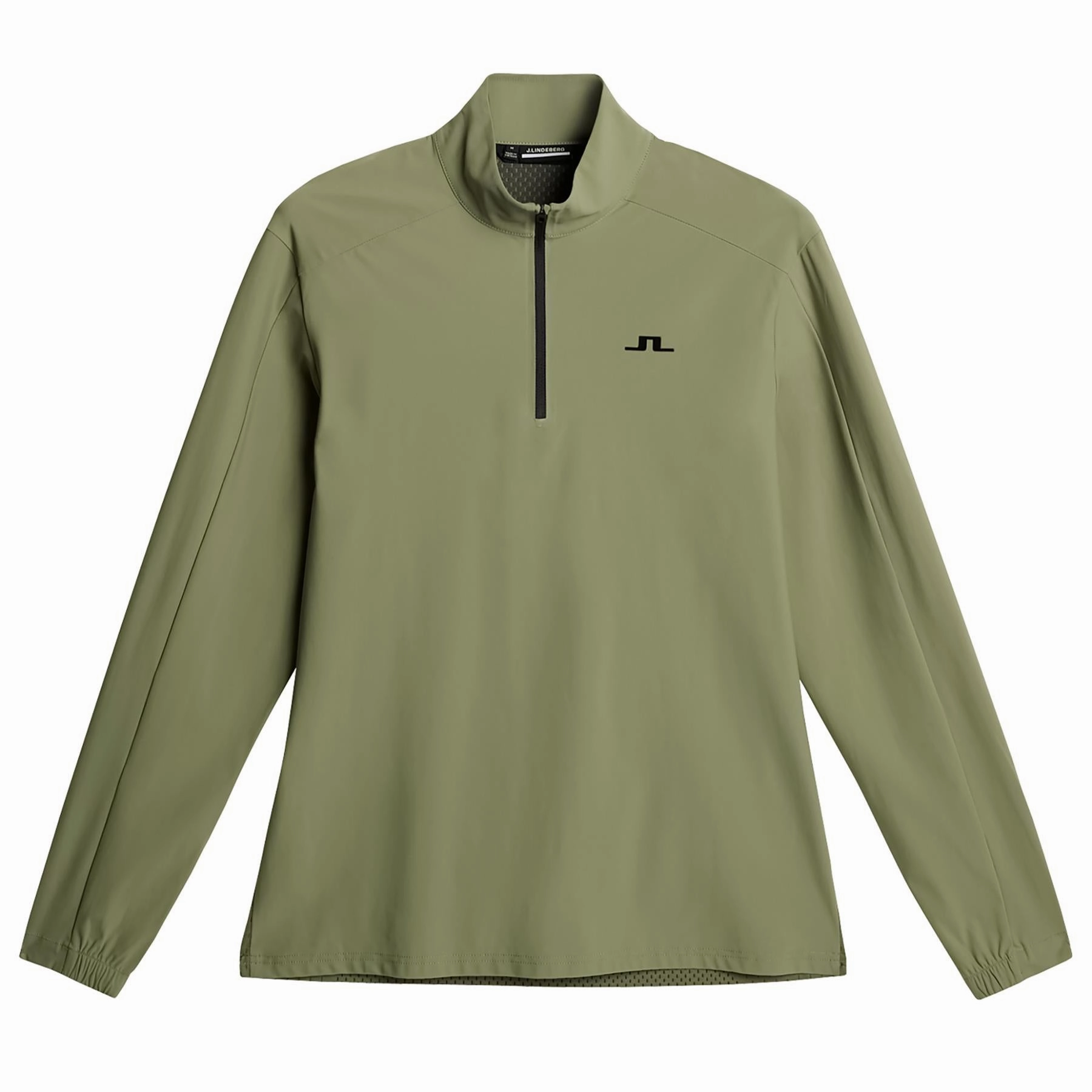 Ollie Tech Quarter Zip Mid Layer Oil Green J.Lindeberg Golfwear for Men