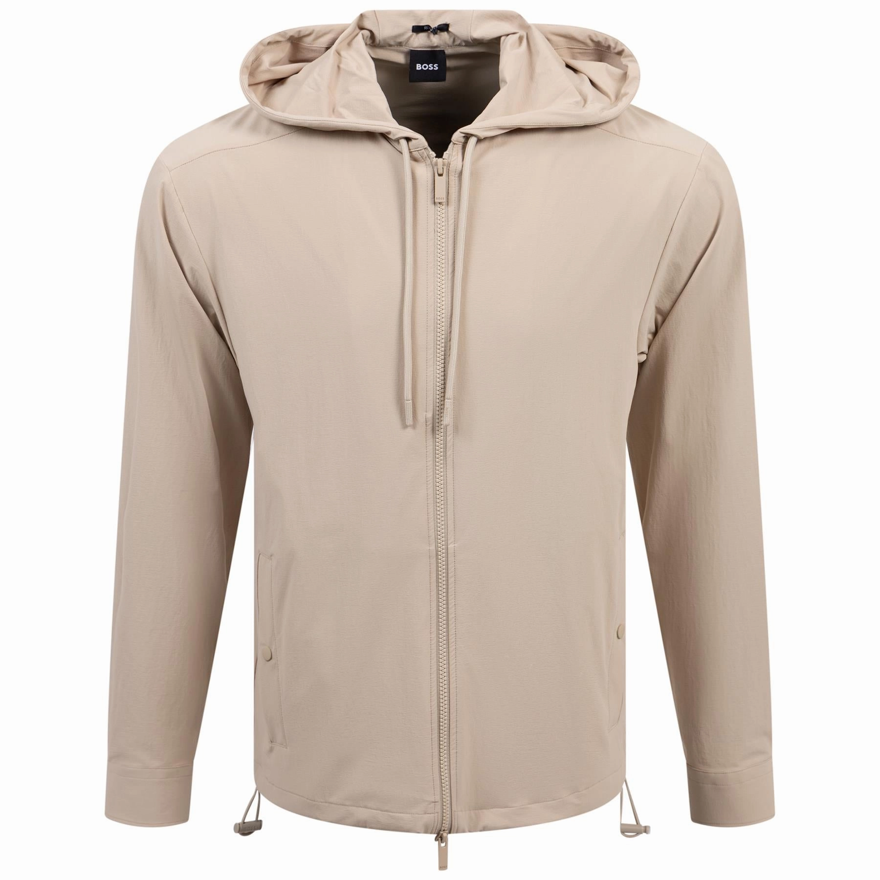 Olson Full Zip Hoodie Light Beige Boss men's fashion and office attire