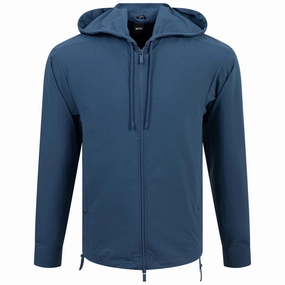 Olson Full Zip Hoodie Medium Blue Boss men's fashion and office attire