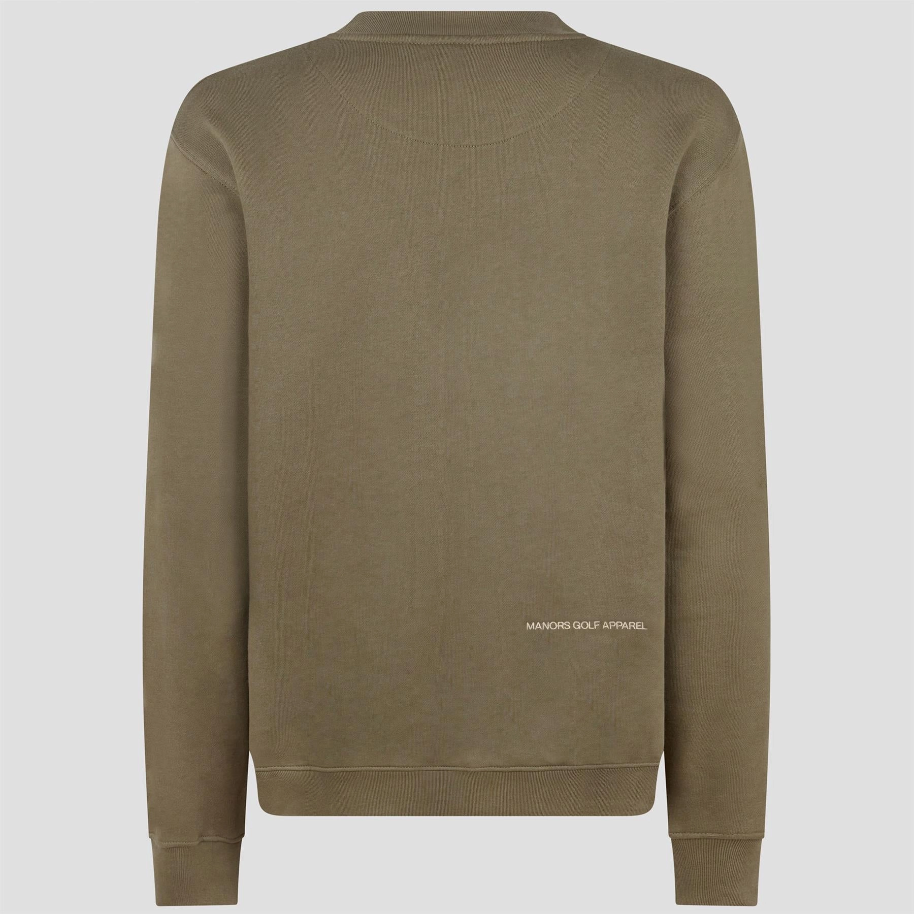 Organic Course Pullover Sweatshirt Olive Manors Men's Classic Apparel