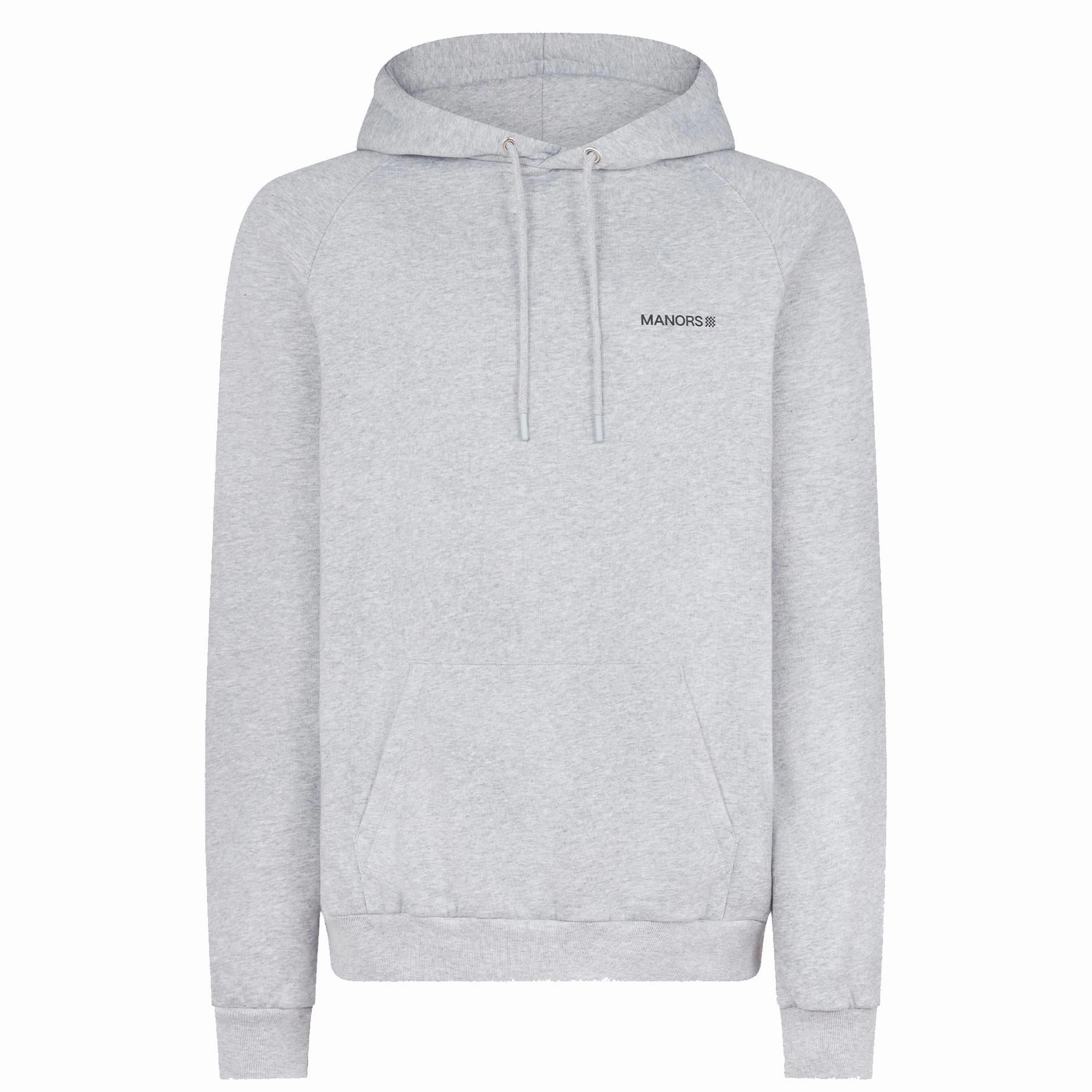 Organic Logo Hoodie Grey Manors Men's Classic Apparel