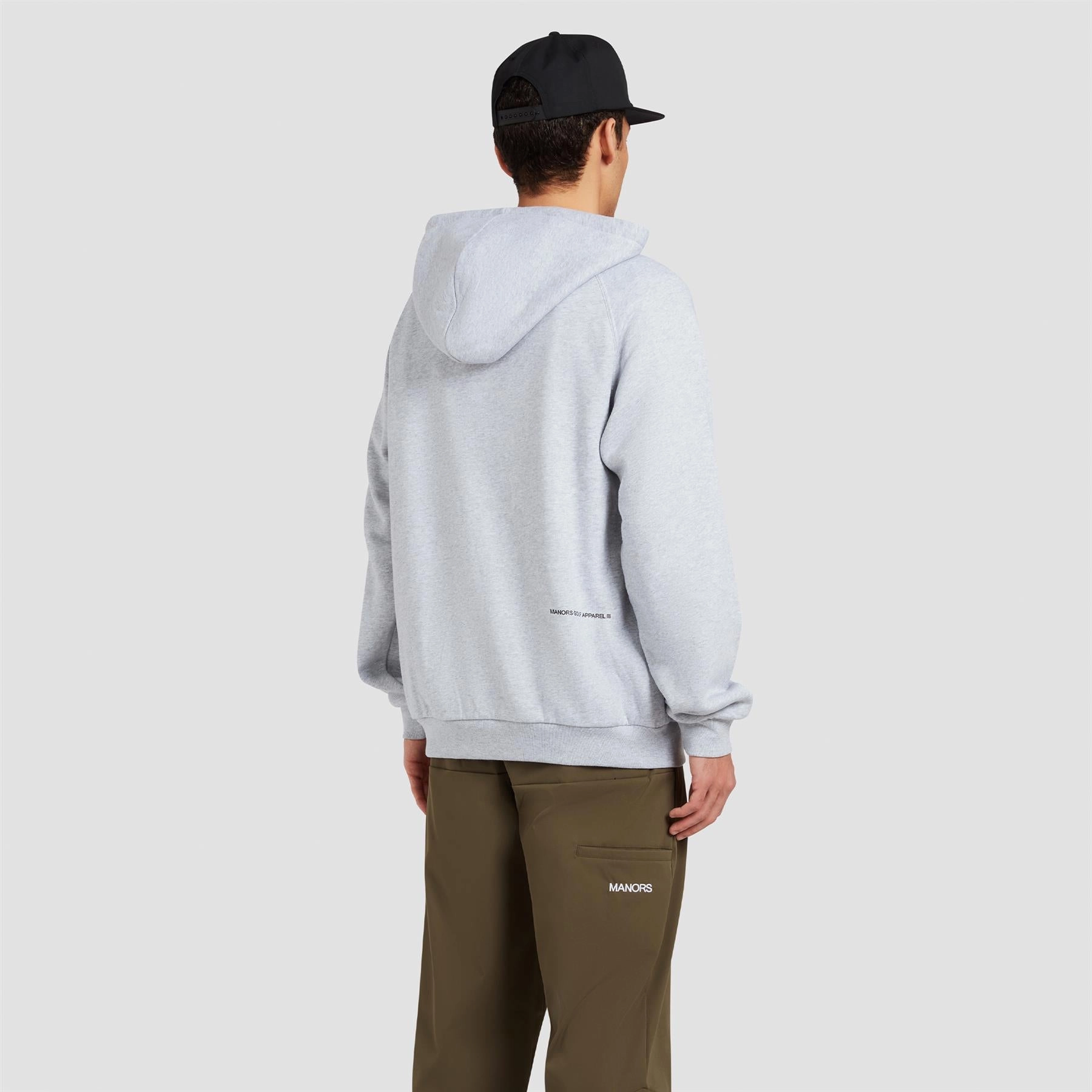 Organic Logo Hoodie Grey Manors Men's Classic Apparel