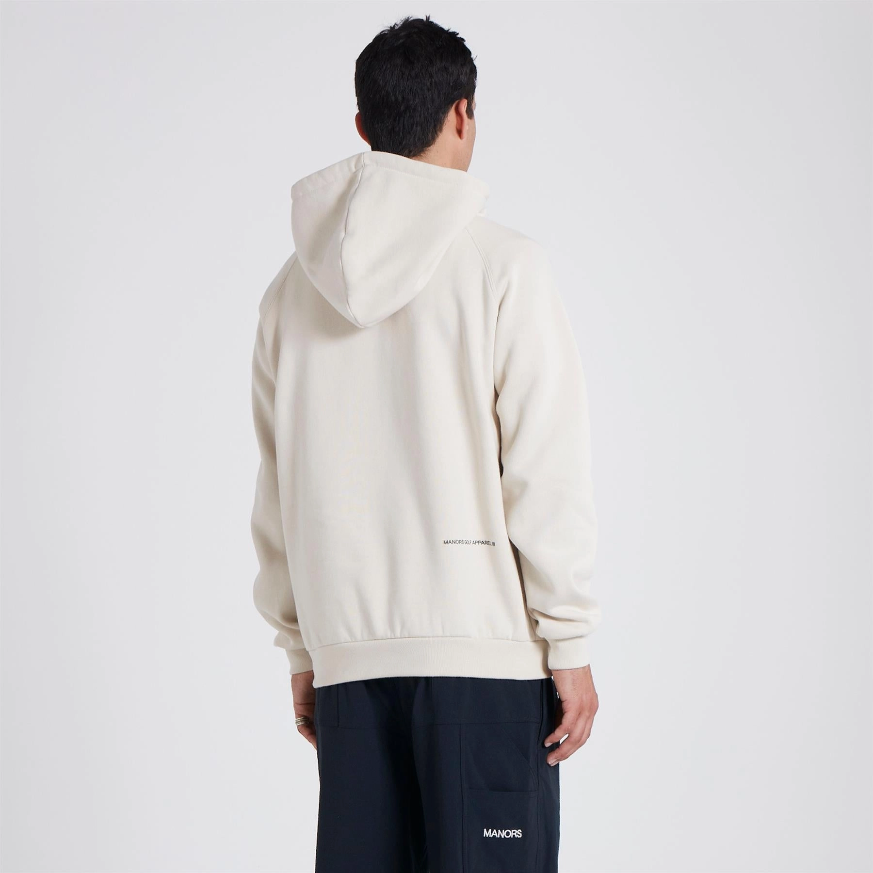Organic Logo Hoodie Sand Manors Men's Classic Apparel