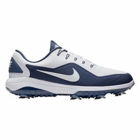 Pace Ready Nike React Vapor 2 Golf Shoes White/Metallic White/Midnight Navy - 19 Men Easy On Trainers Urban Sneakers, Summer Slip-Ons