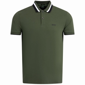 Paddy AP Heritage Polo Dark Green Boss men's fashion and office attire