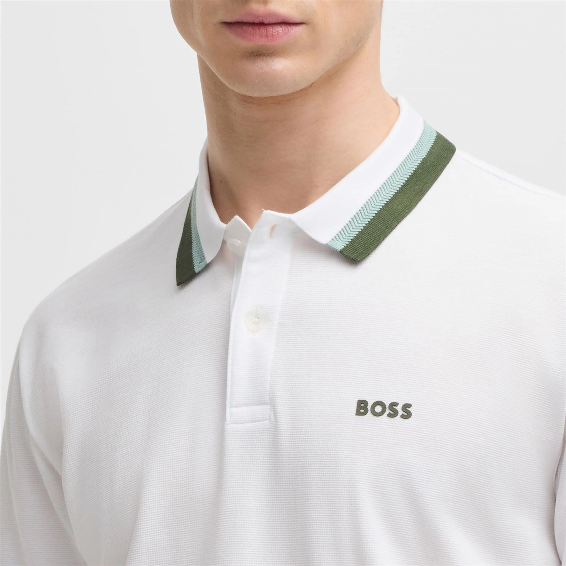 Paddy AP Heritage Polo White Boss Men's Fashion