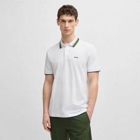 Paddy AP Heritage Polo White Boss men's fashion and office attire