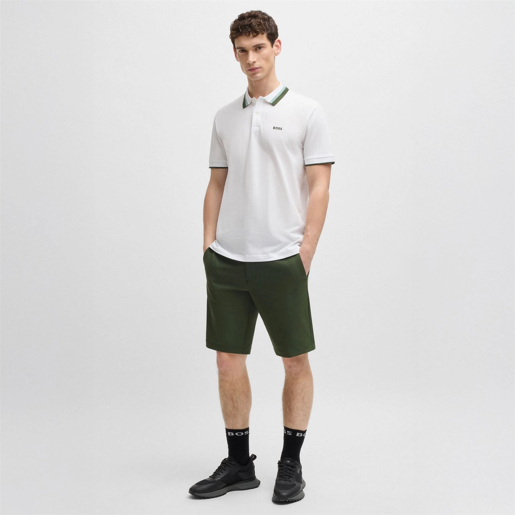 Paddy AP Heritage Polo White Boss Men's Fashion