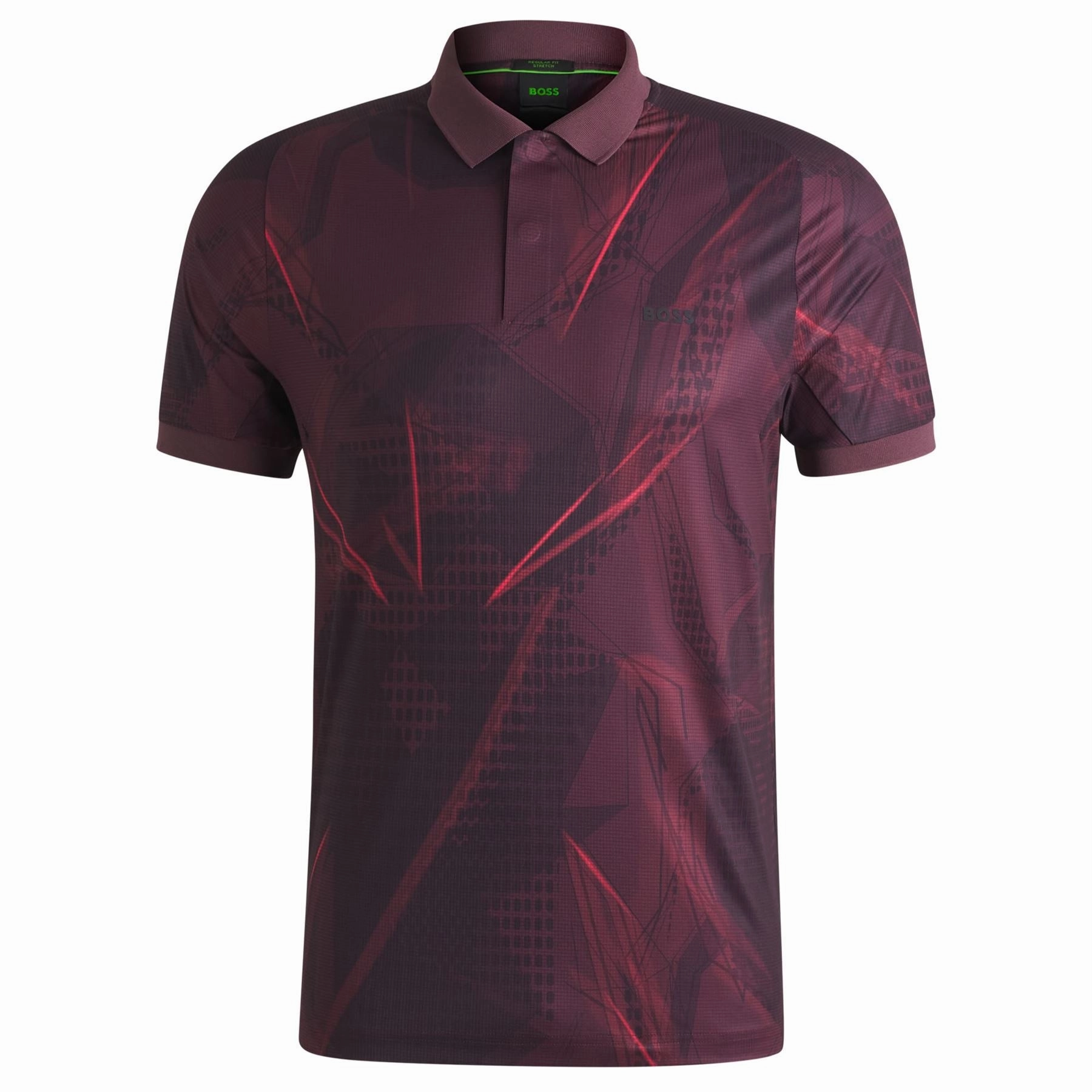 Paddy Desert Active Polo Medium Red Boss Men's Fashion