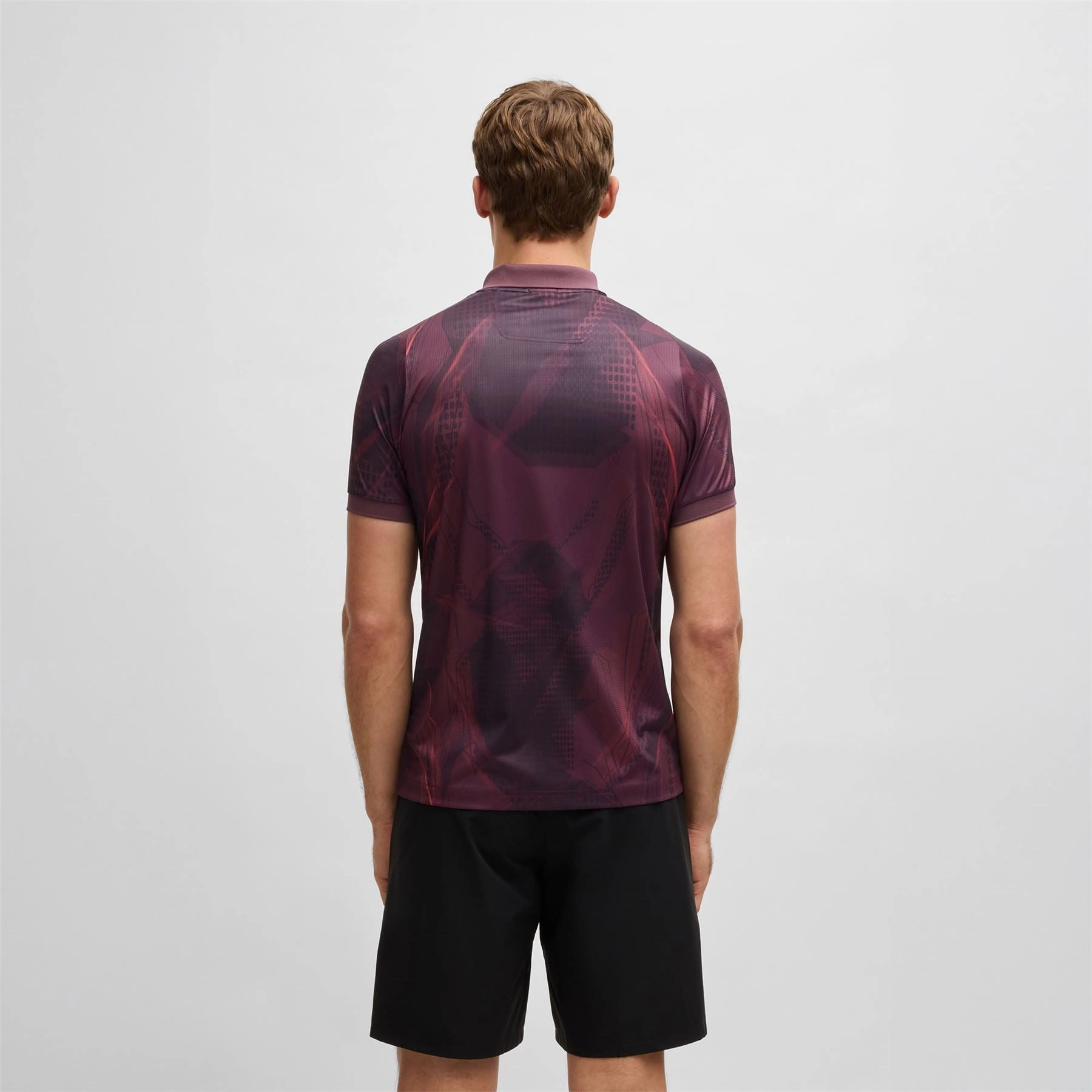 Paddy Desert Active Polo Medium Red Boss Men's Fashion